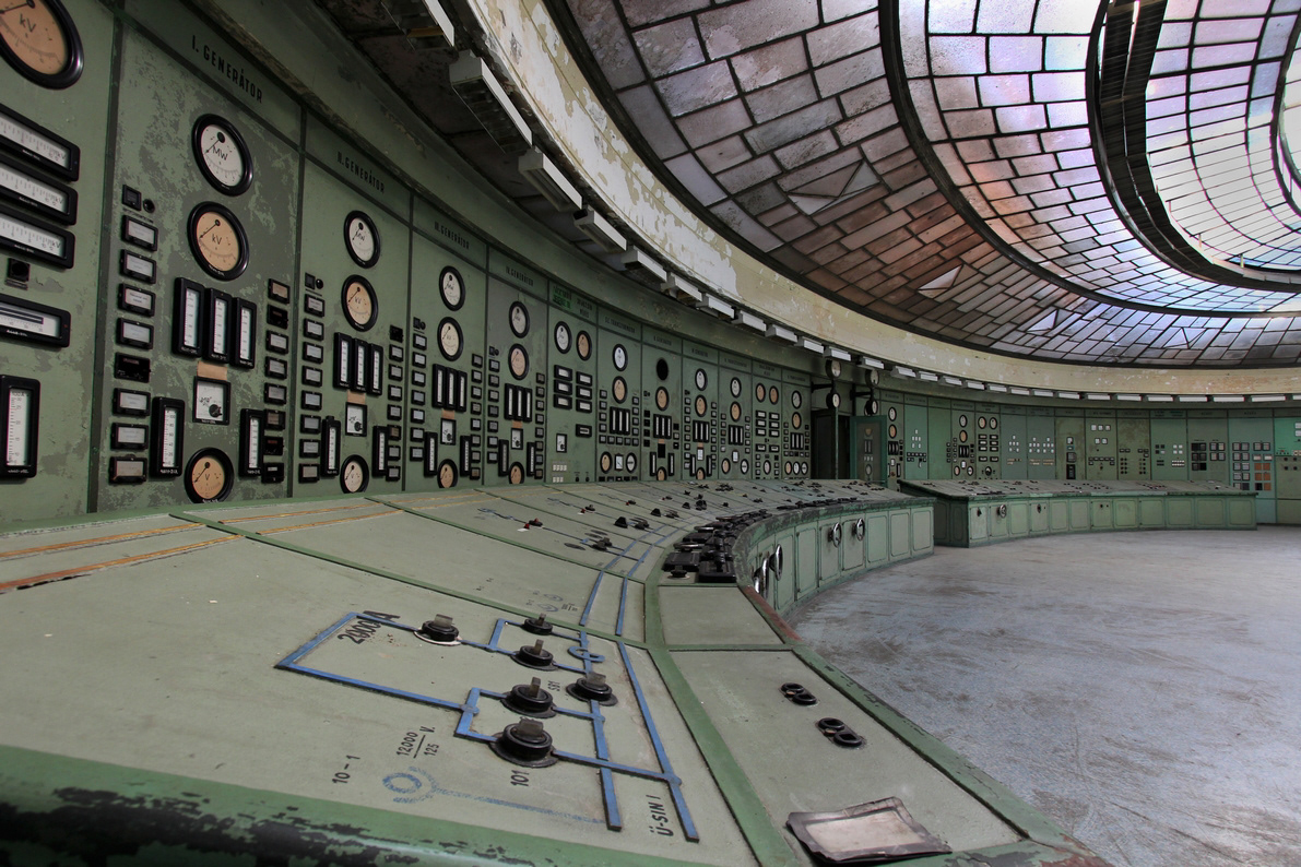 urbex  power plant power station  control room  abandoned science fiction urban exploration  industry decay disused