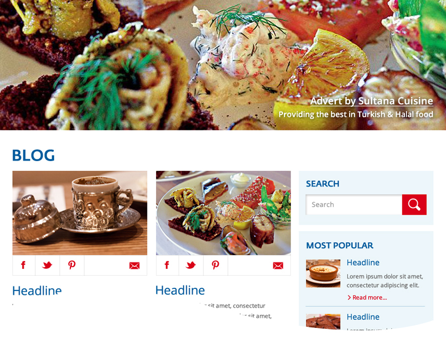design digital Web Food 