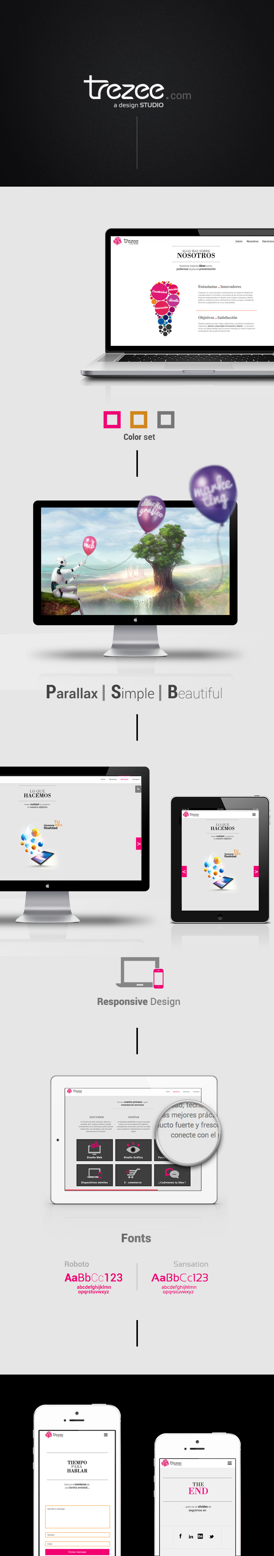 Web parallax html5 css3 portfolio robot innovation Creativity