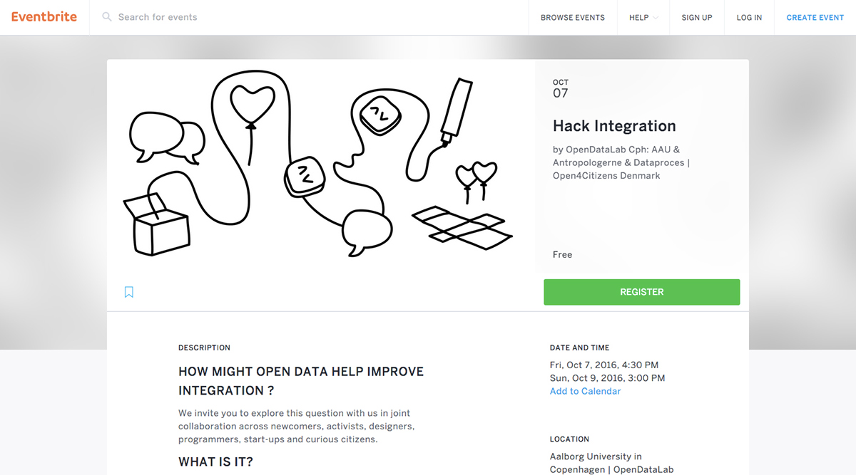 black outline minimalist Playful hackathon Open Data sketchy