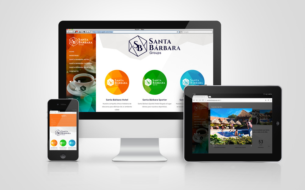 hotel catering marca diseño grafico Web SantaBarbara