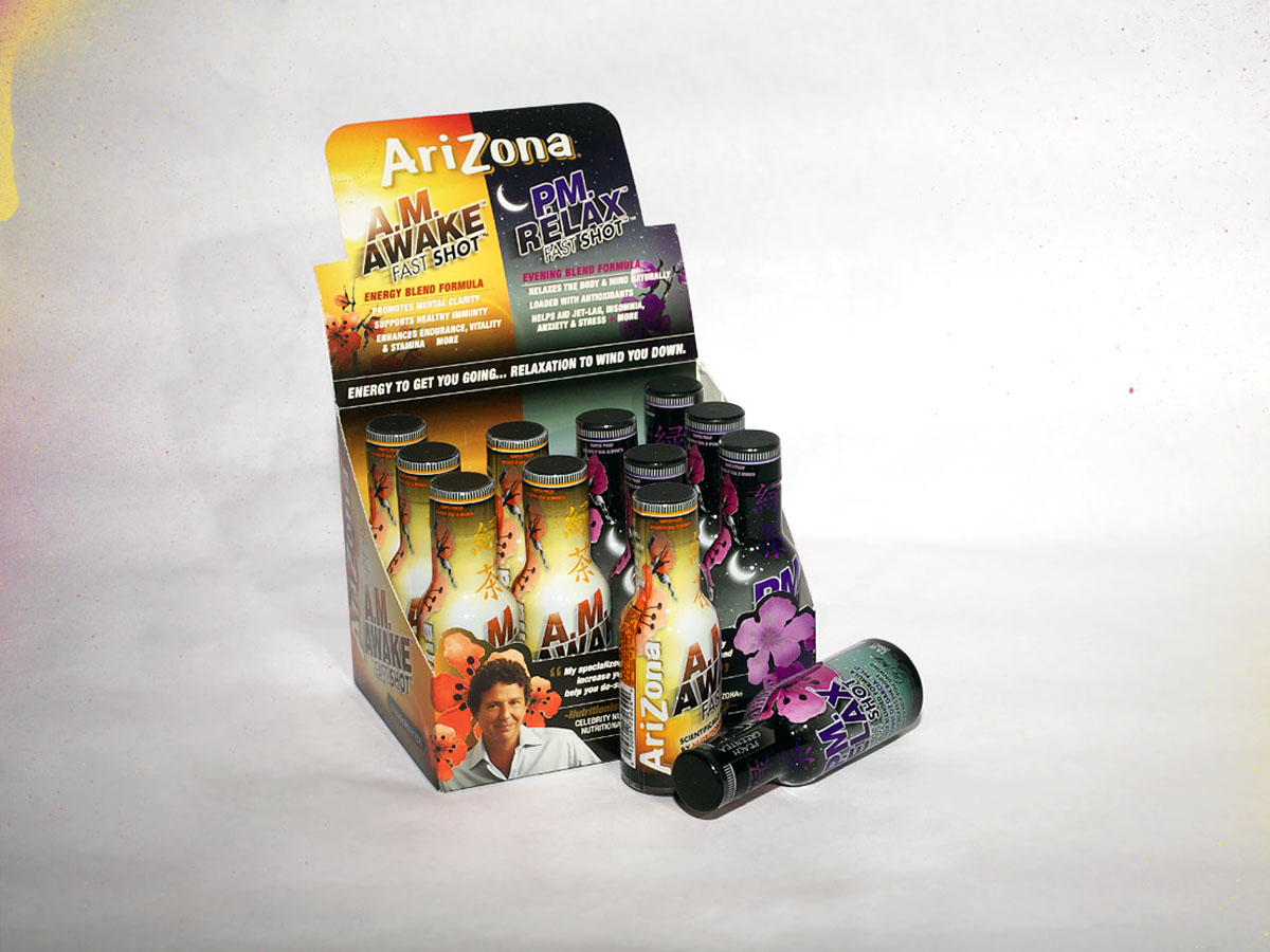 Arizona Beverages Mpire energy drink all natural bottle design product development