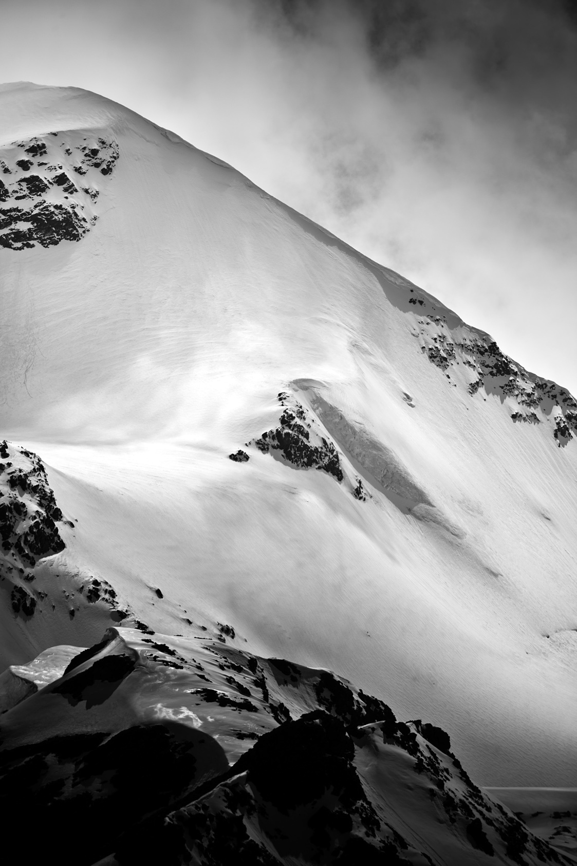 dolomites mountains ice glacier snow b&w black White alpine alps val venosta vinschgau