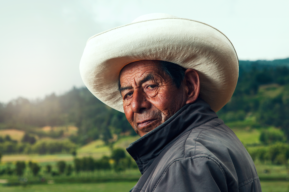 portrait farmers Highlands peruvian peru Cajamarca sierra campesino