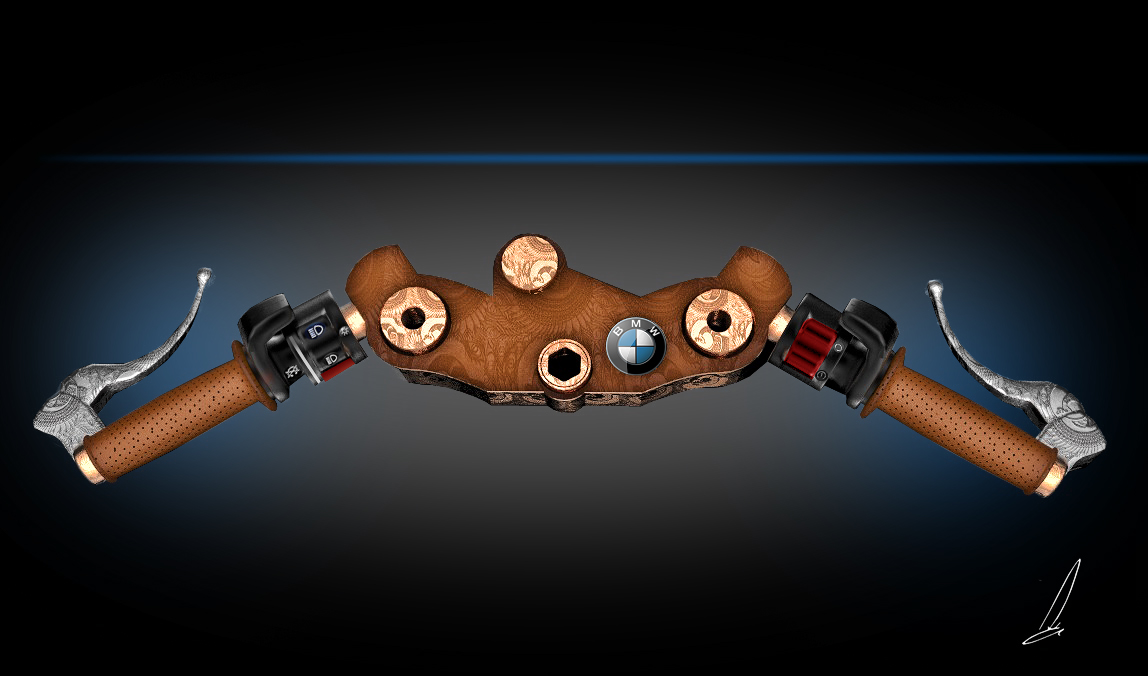 BMW motorcycle industrial product design 3D art