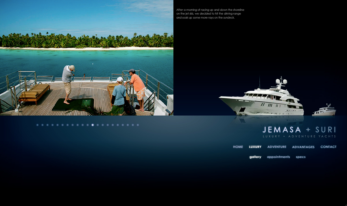 Adobe Portfolio Jemasa suri luxury adventure Yachts High End Travel Experience
