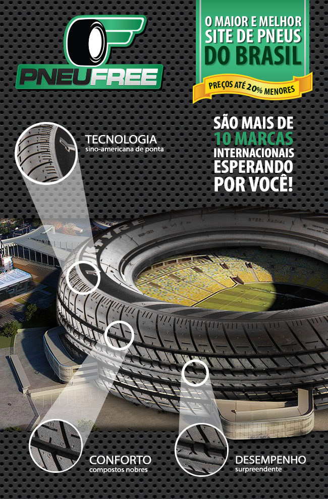 pneufree Pneu pneus copa do mundo Rio de Janeiro Curitiba Parana