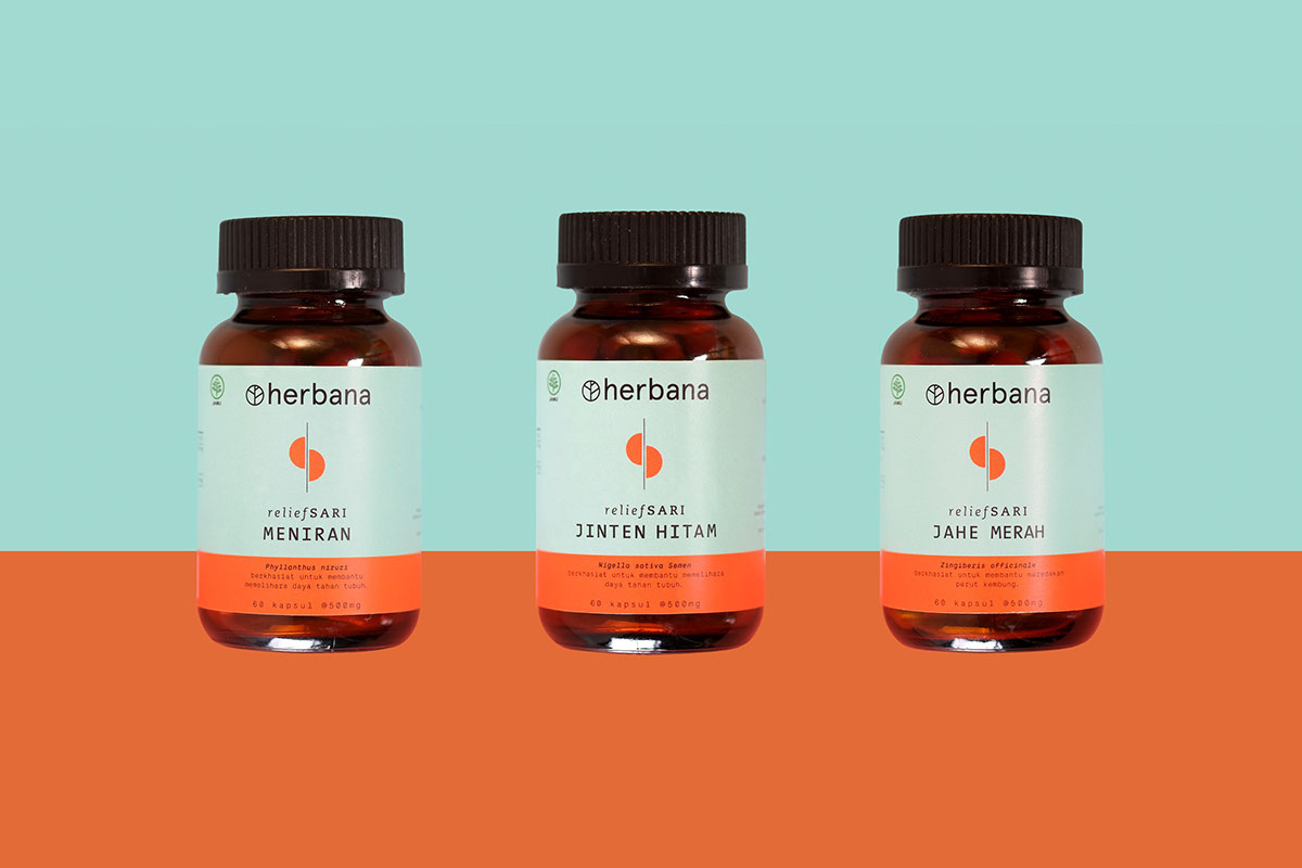indonesia Packaging branding  herbana natural remedy supplement Health