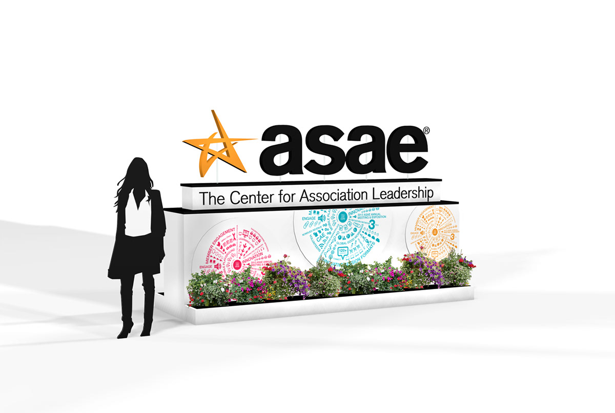 ASAE graphics exhibit exposition agam octonorm tradeshow gem Event expo banner Display large format graphic conceptual