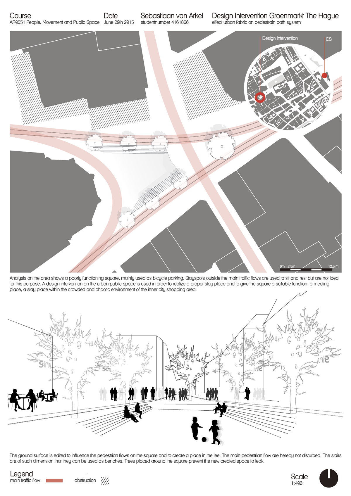 the hague pedestrians Analysis public space