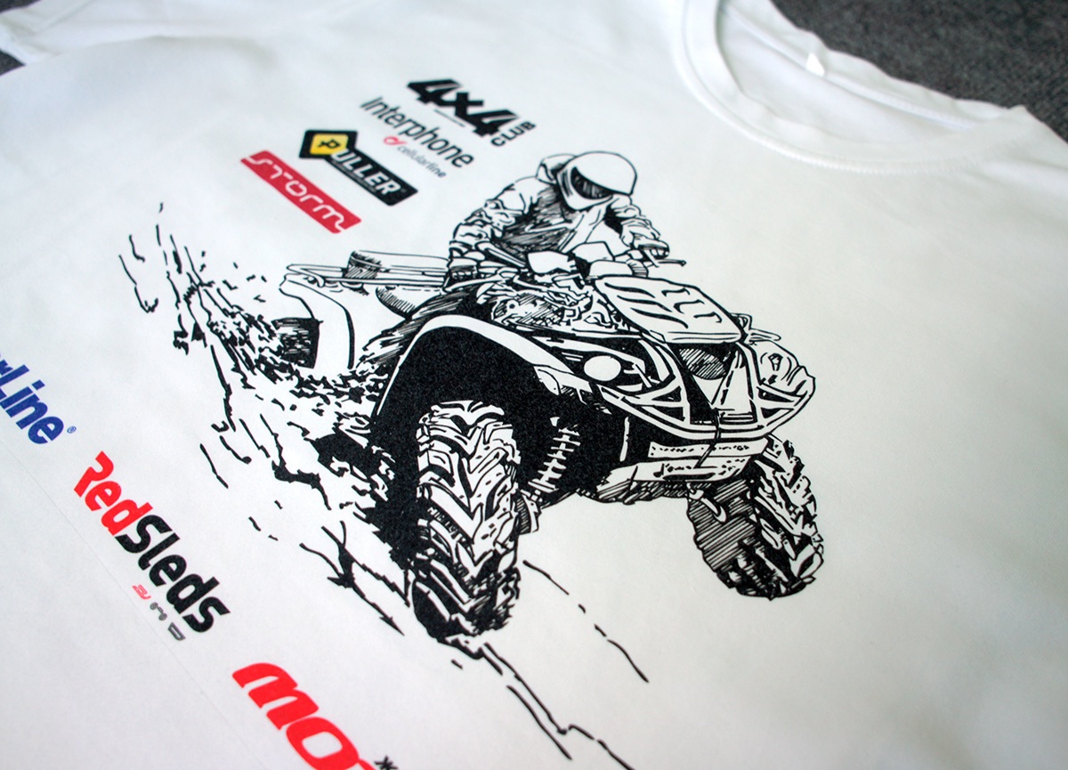 Квадроцикл нарисованный АТВ рисунок на футболка Квадроцикл на двигаться конкурс Квадроцикл конкуренции