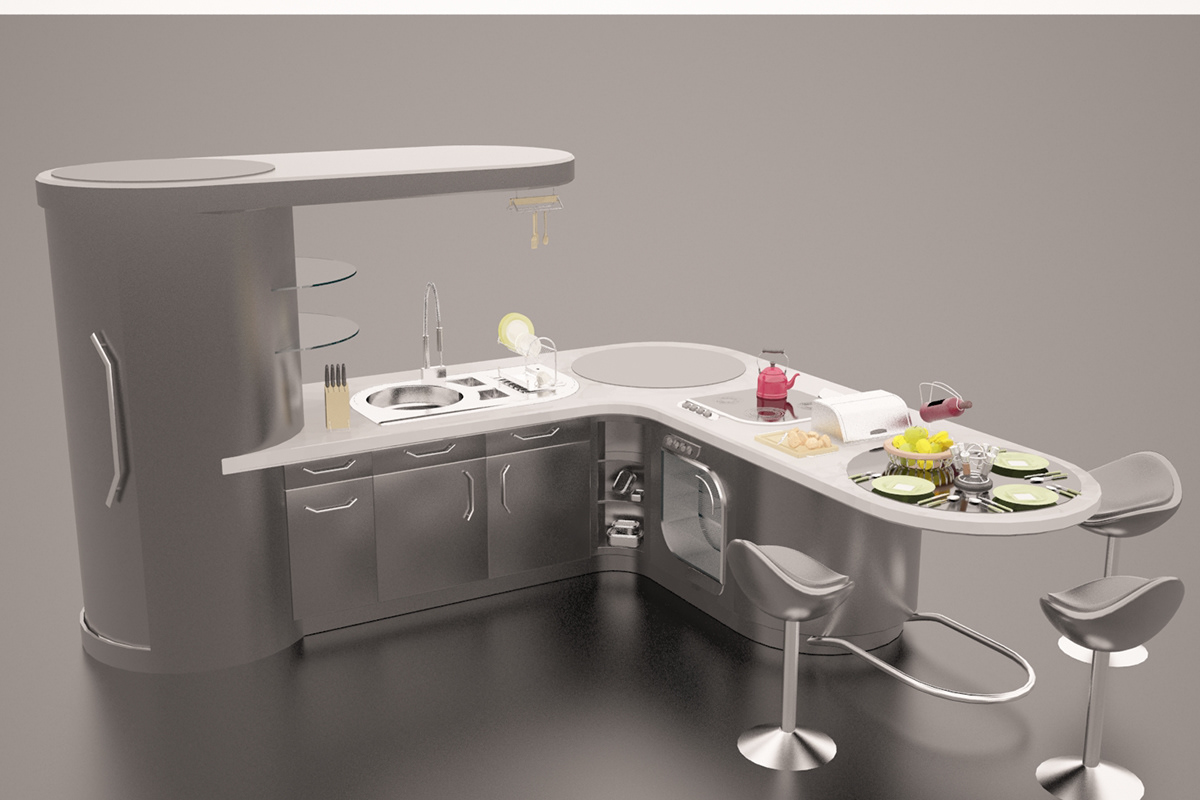 burak yeşildurak concept kitchen  industrial designer endüstriyel tasarımcı kitchen
