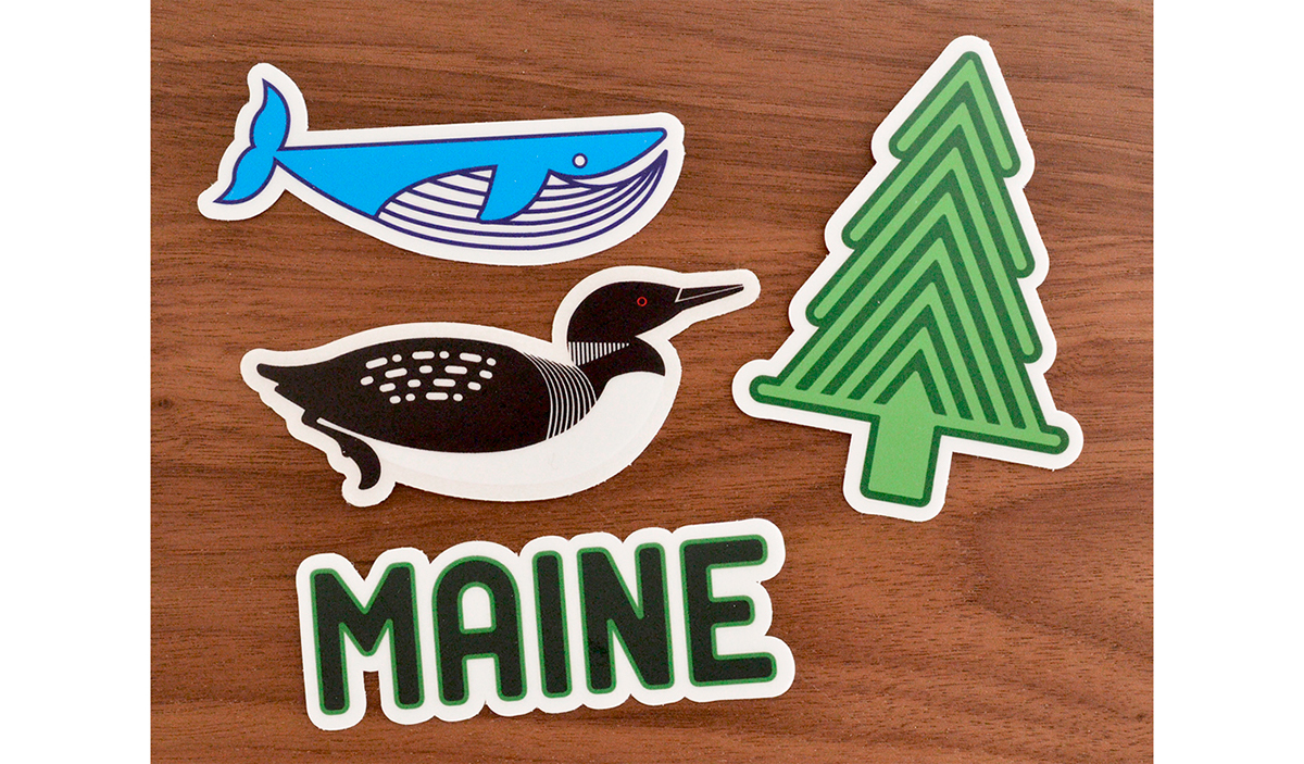 animal stickers stickers mule stickers whale sticker sticker set tree stickers Flat Vector loon sticker birds