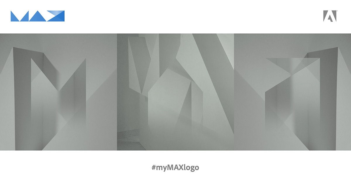 Adobe MAX landscape photography event identity MAX logo builder #myMAXlogo