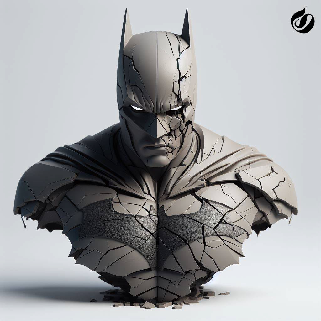 toy design  toy designer batman bust sculpture 3D visualization dc Dc Comics title design
