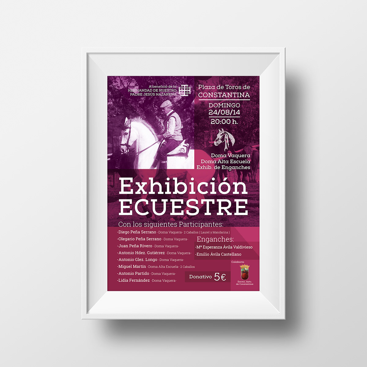 design poster Creativity photo Mockup print graphic horse Exhibition  seville
