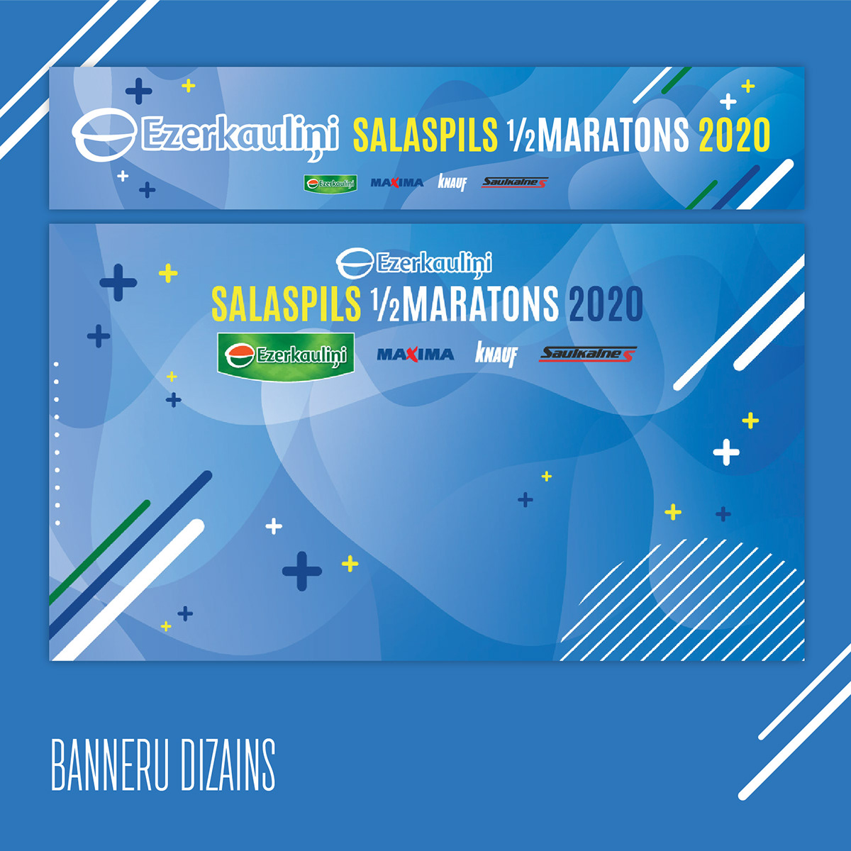 banner design brand identity Marathon Medal Poster Design Ribbon Design sporting event