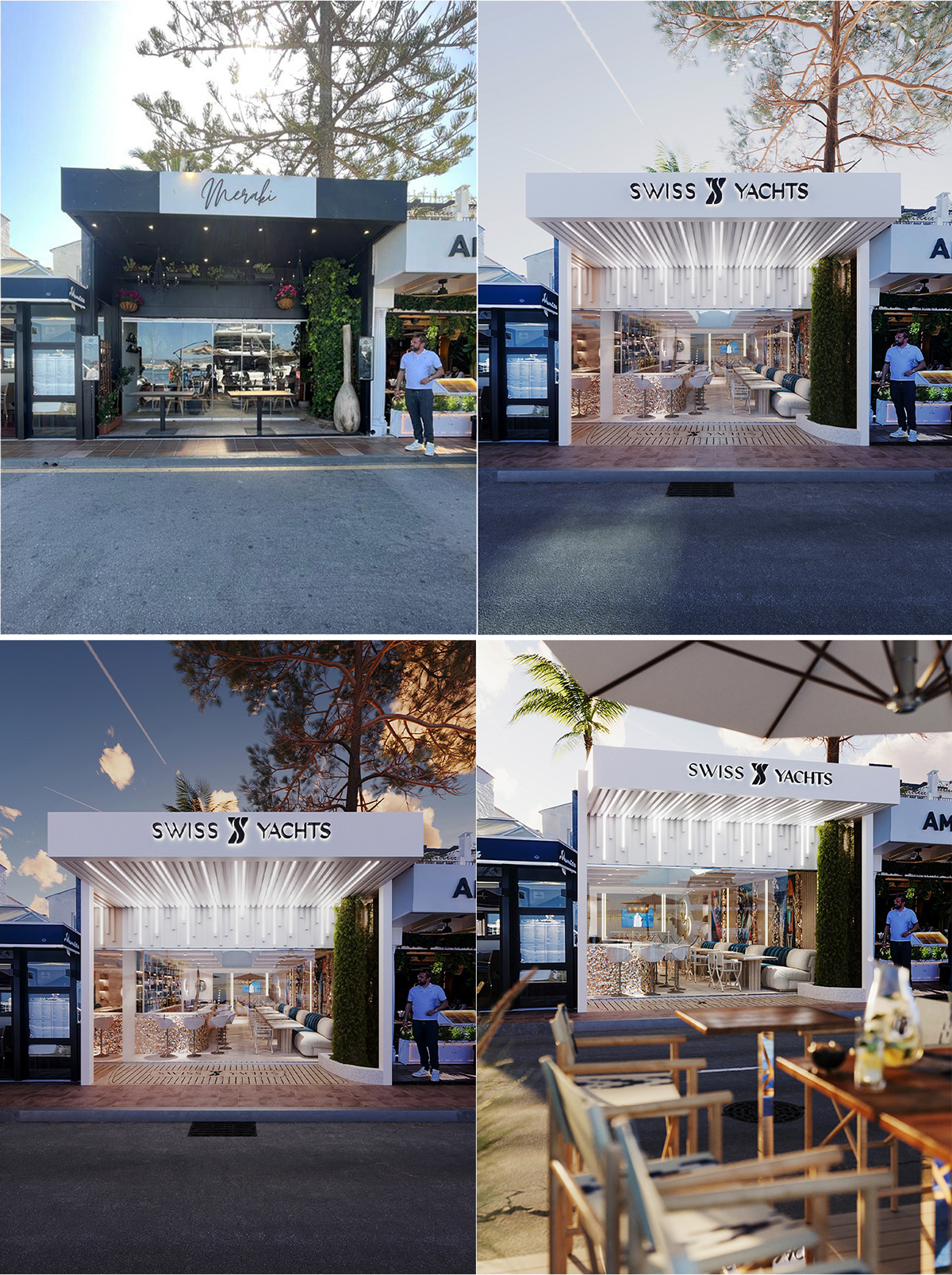 design luxury bar restaurant 3D building visualization exterior archviz interior design 