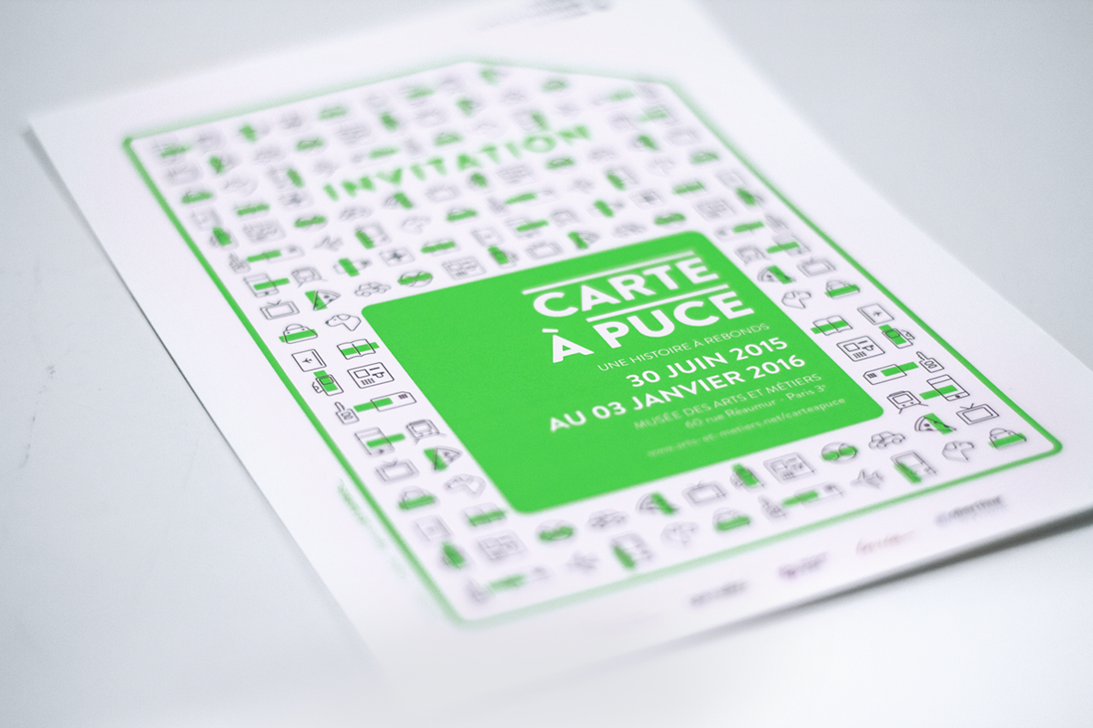 smart card graphism pantone CMJN print poster affiche imprimé musée fluo CNAM pub ads campagne metro