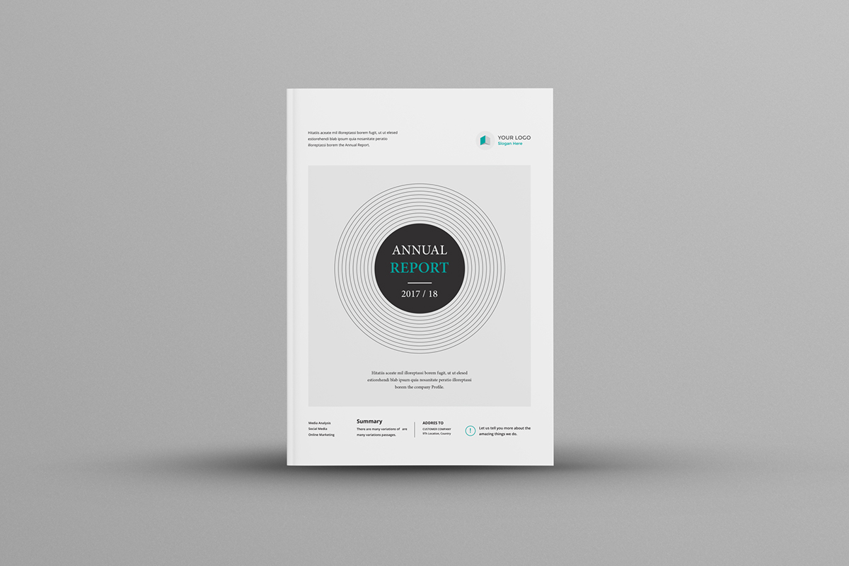 a4 annual report brand brochure design business clean company brochure corporate creative