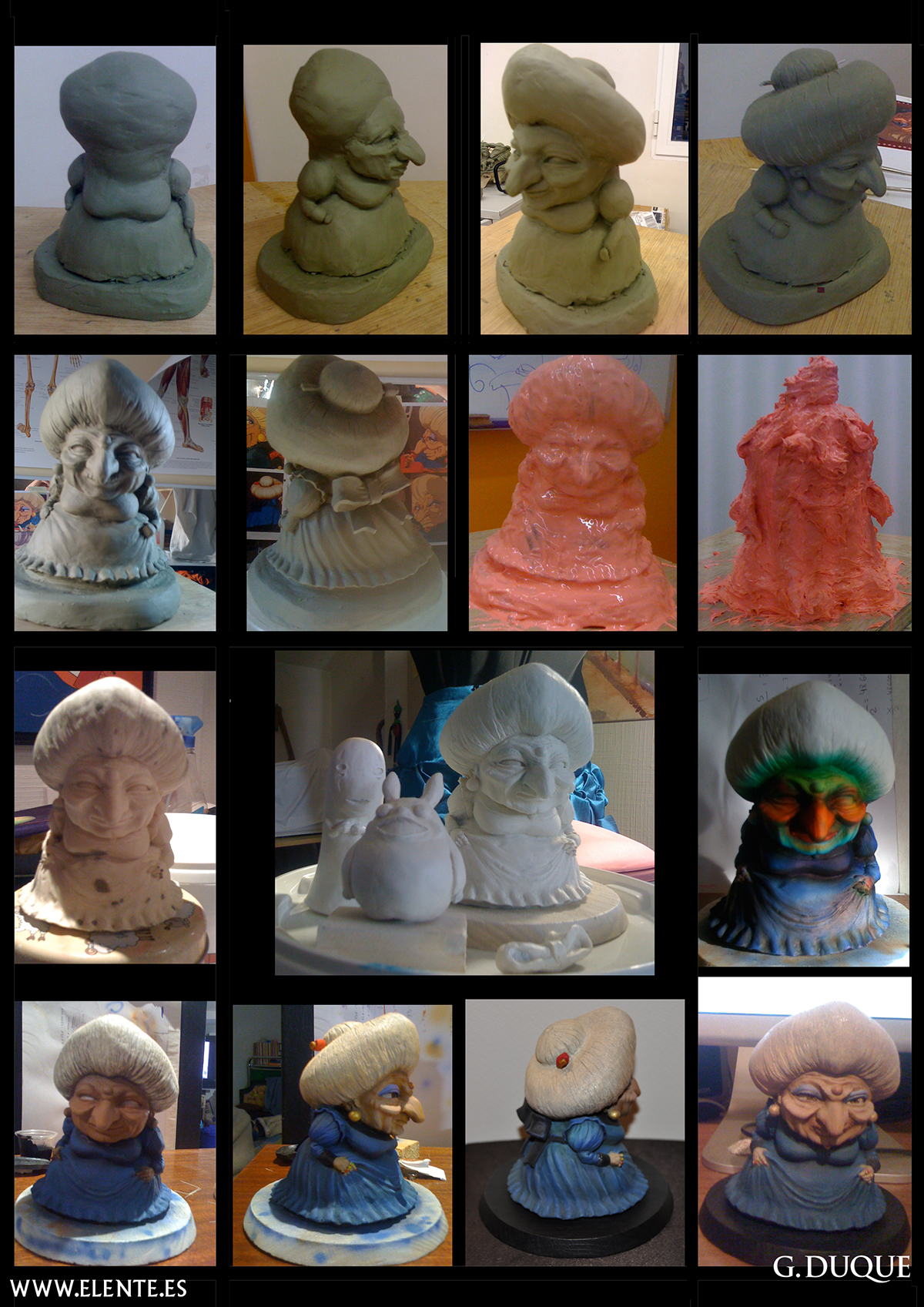 yubaba Ghibli Spirited Away Chihiro Fan Art miyazaki art toy art toys Figuras modelado Plasticine Sculpt modelismo witch
