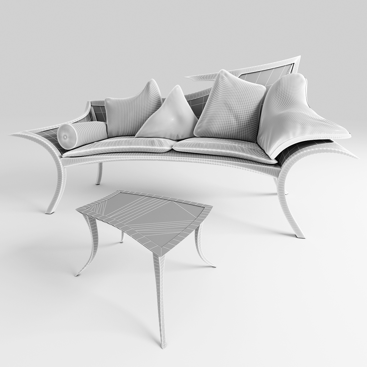 3D furniture bespoke CGI day bed