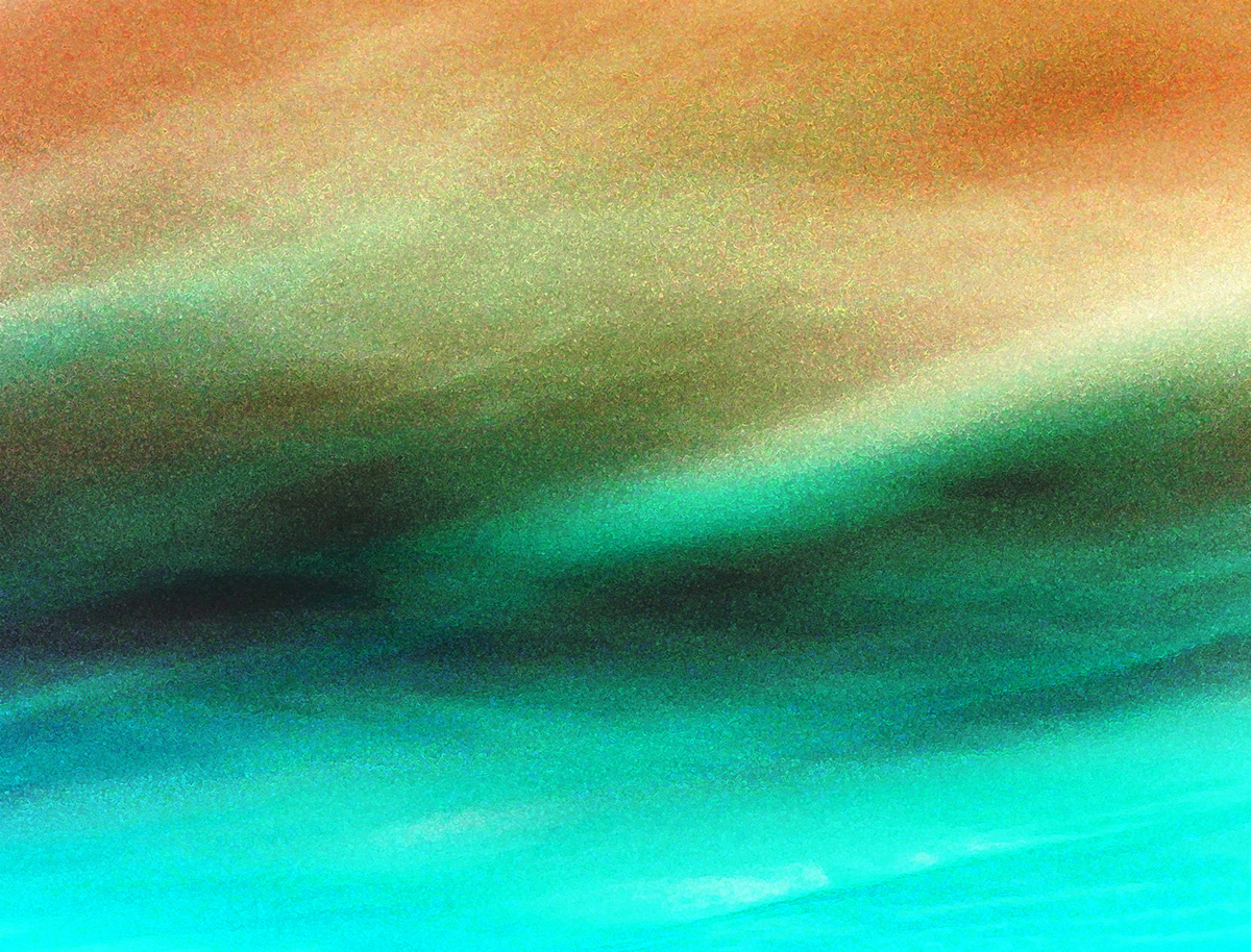 color neon abstract red green blue clouds SKY Ocean sand
