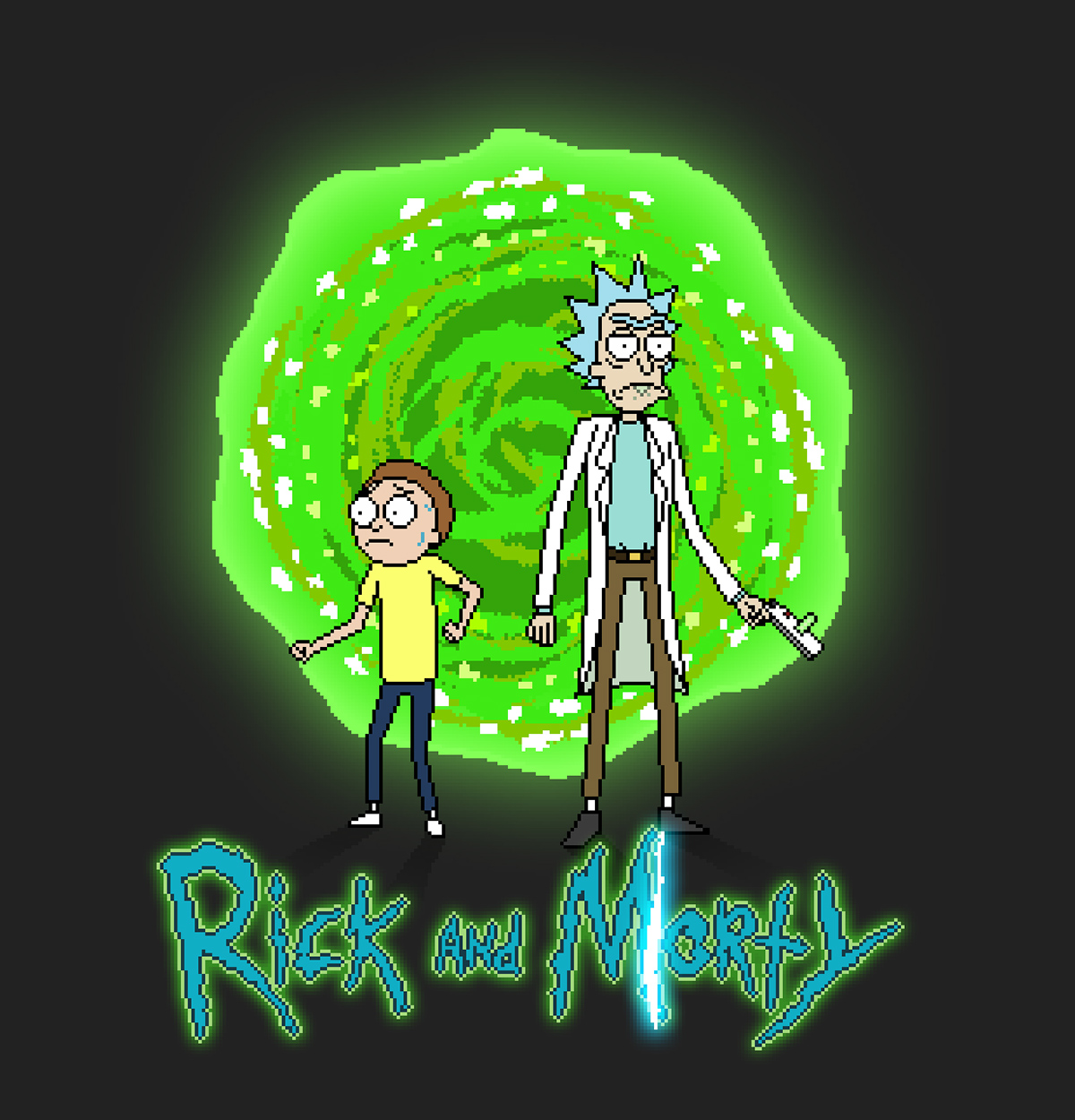 rick and morty Rick Morty Adult Swim Pixel art pixelart portal Burp gif