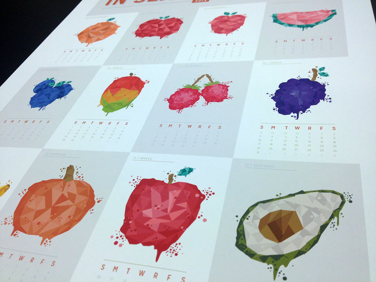 #calendar #fruits #editorial
