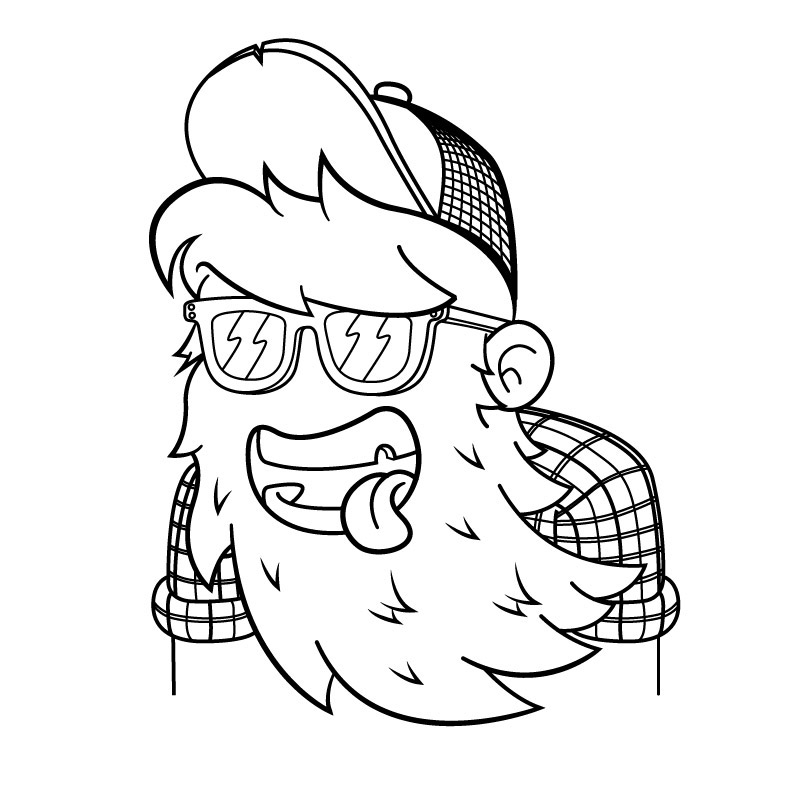 Chewbacca Hipster Starwars vector Illustrator