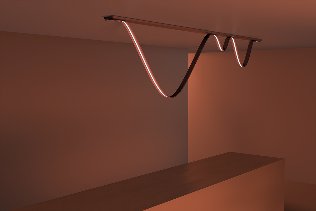 light Lamp product industrial design furniture ceiling lighting rendering rope