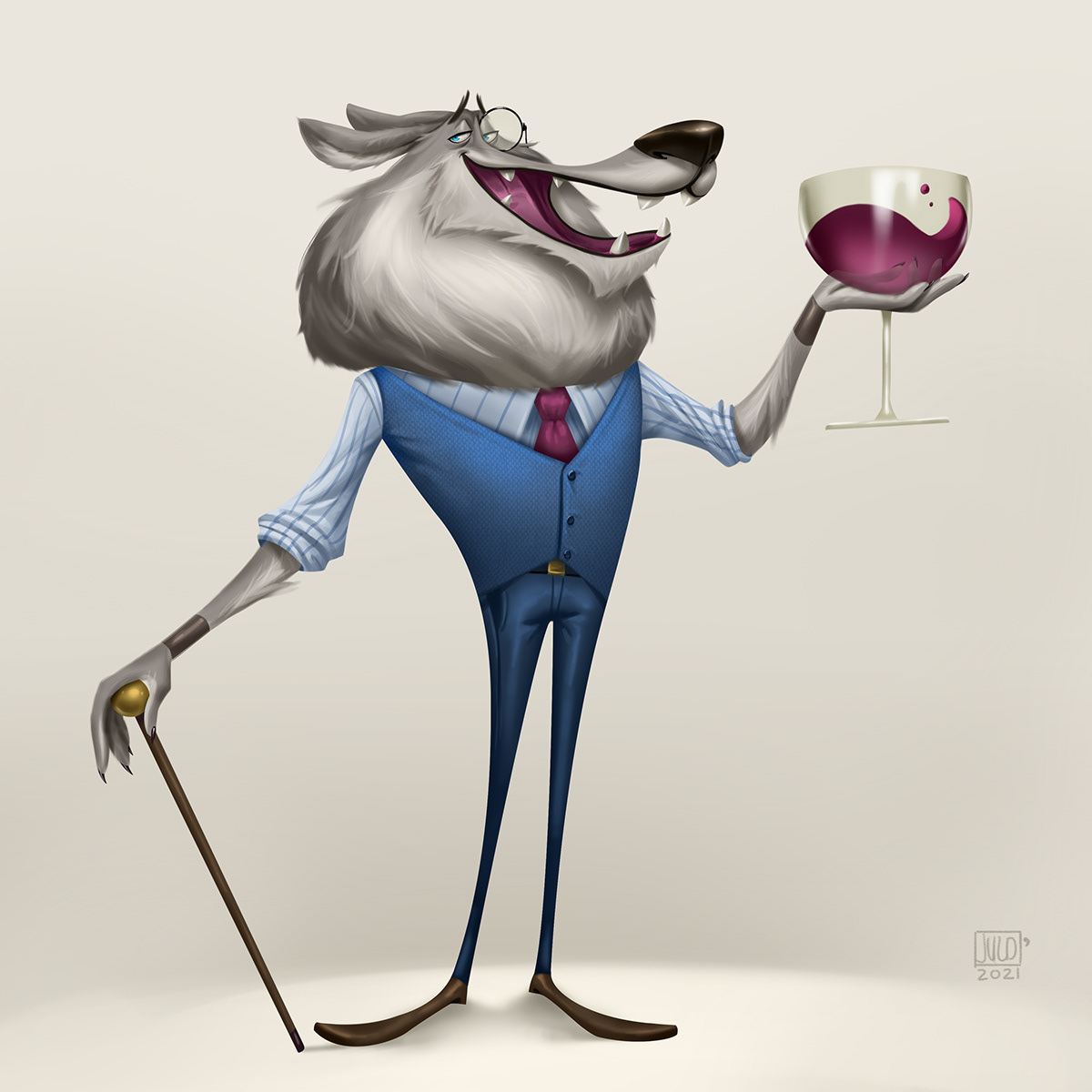 Character design  Dandy wolf