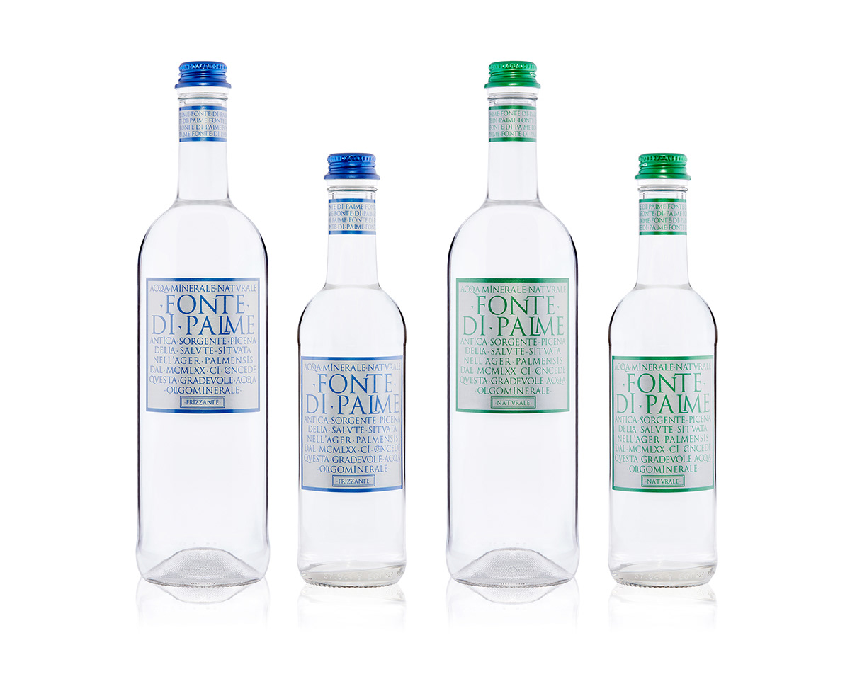 Packaging water premium metallic design typography   roman Label Pack luxury