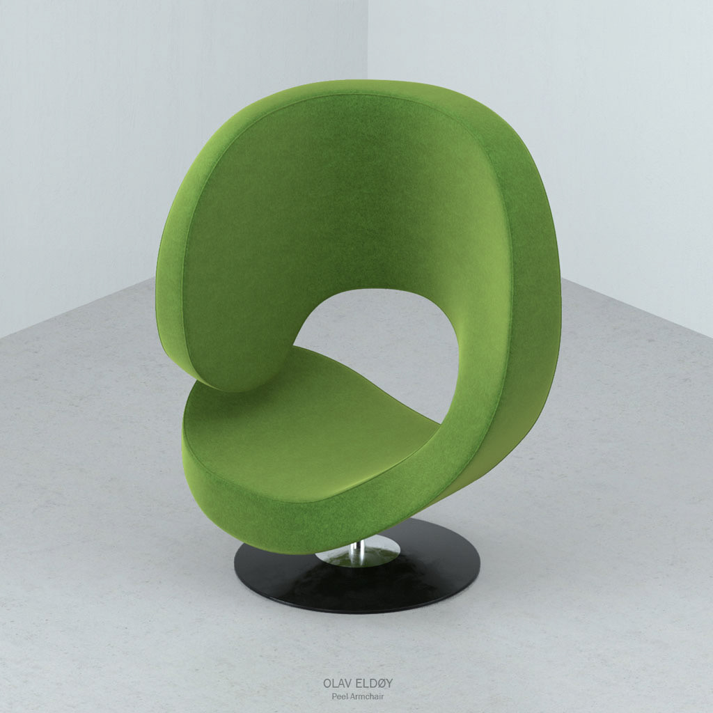 alphabet iconic furniture designer 3D CGI typography   ILLUSTRATION 
