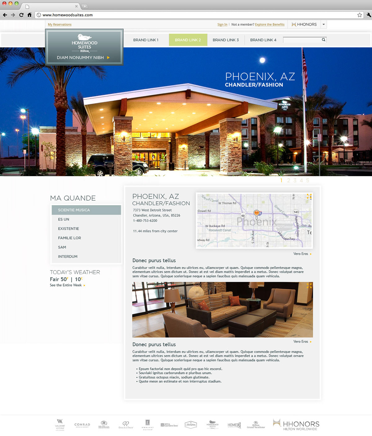 Hilton hotels navigation Innovative