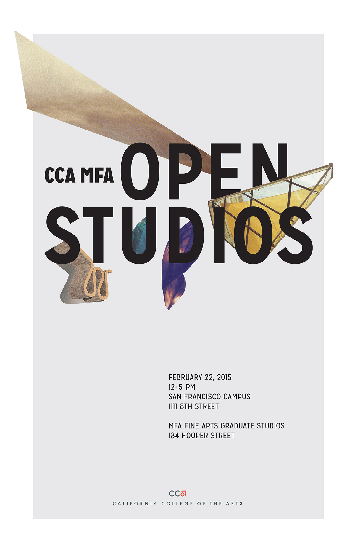 poster postcard Direct mail Web Banner collage open studios 2015 cca