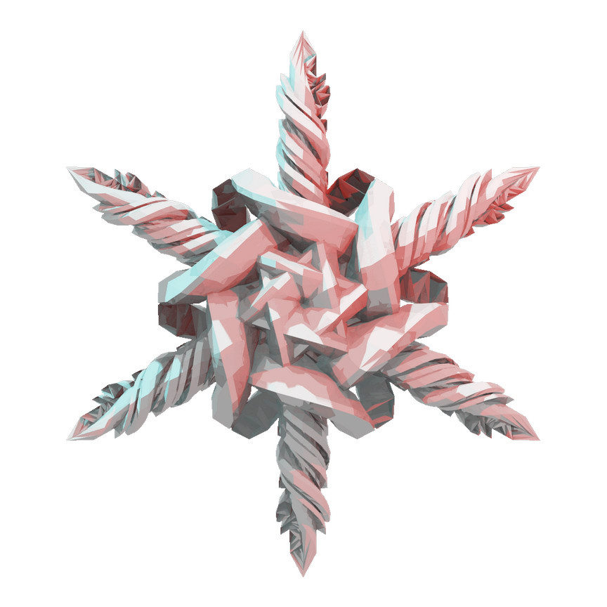 3D winter snowflake