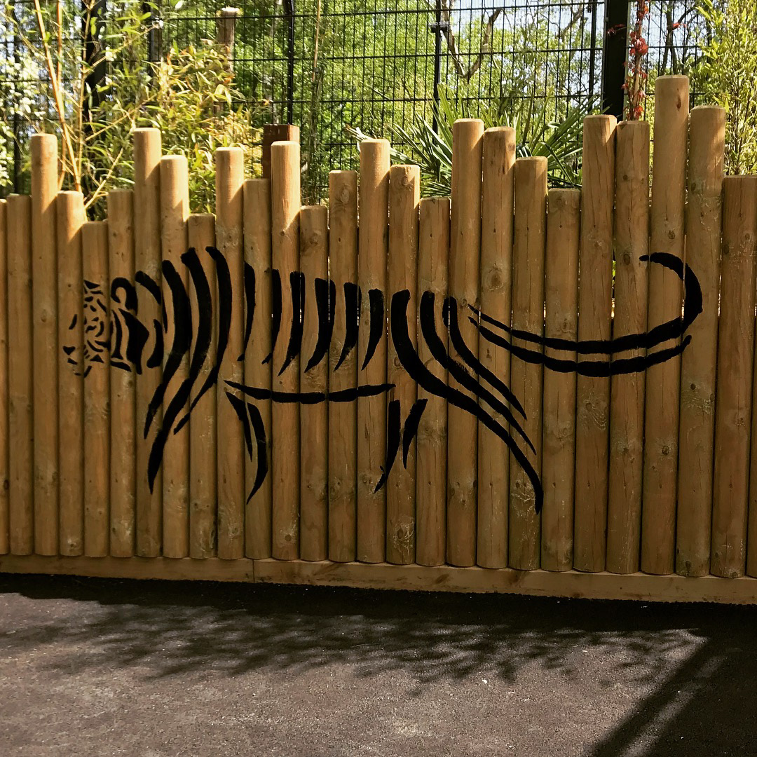 chessington stencil acrylic tiger rock land additions