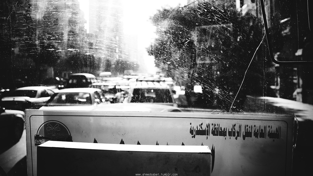 egypt public transportation Street black White