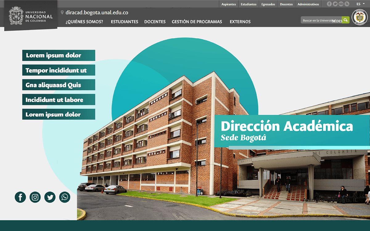 Web Design  Education University Project Website Design