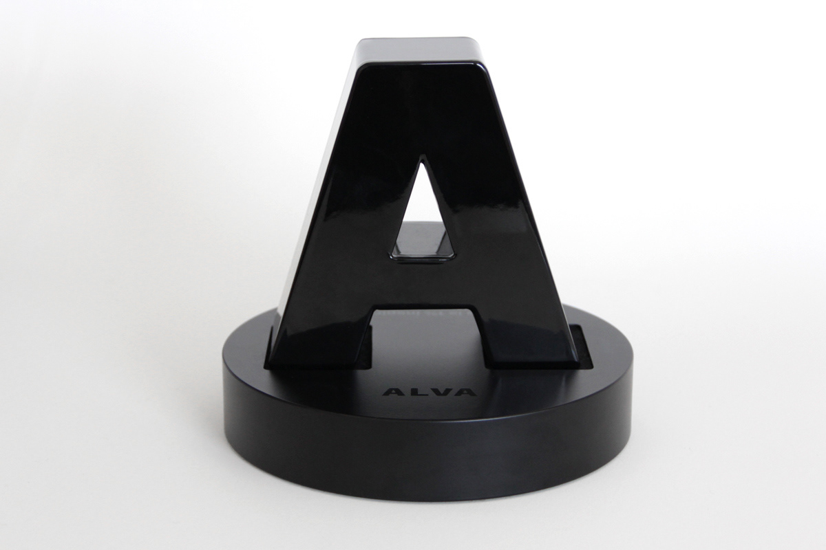 Alva 99% 99U conference award 3D design letter Magnetic black shiny