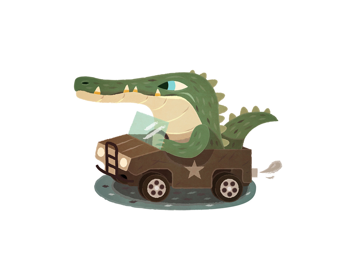 bycicle crocodile pork pig Cars vectors riders jeep car colours animal Fun animals
