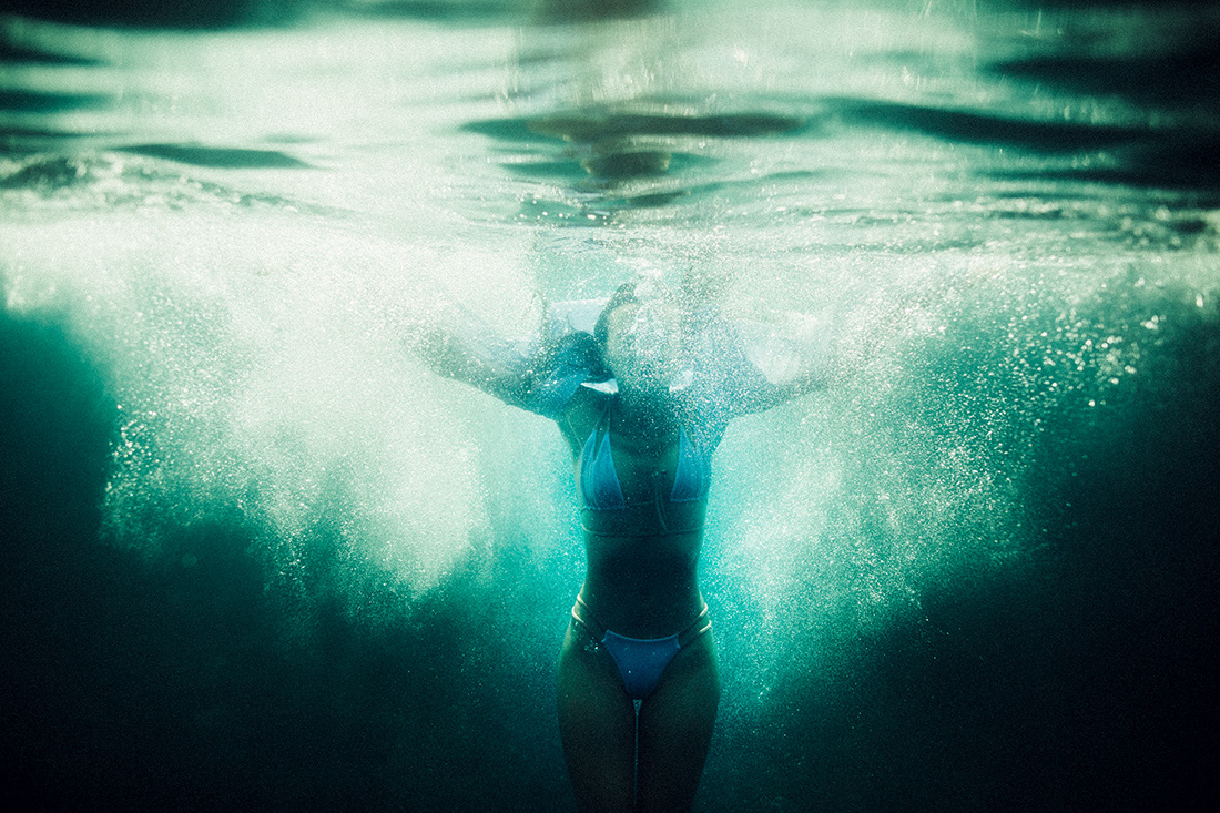underwater Fashion  water girl sea