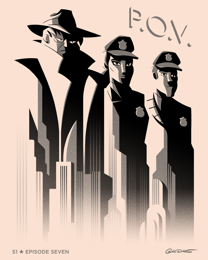 batman gotham comics Cartoons vintage film noir poster screen print