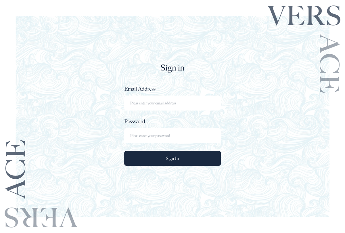 design Fashion  Figma landing page ui design UI/UX ux Web Design  Website VERSACE