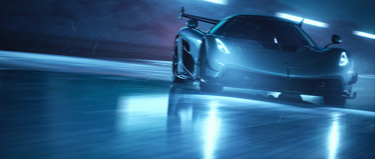 3D aurora automotive   car CGI Jesko Koenigsegg Render UE4 visualization