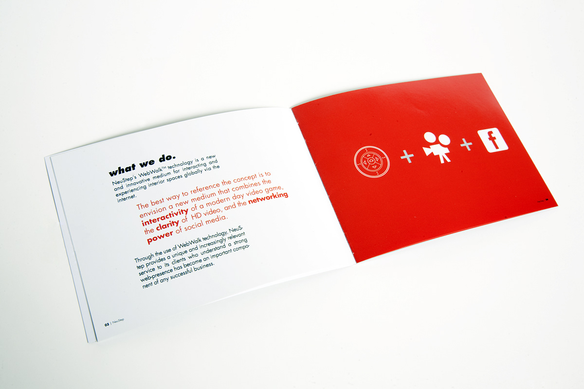 NeuStep Webwalk Collateral Booklet business card corporate book Instructional manual pamphlet