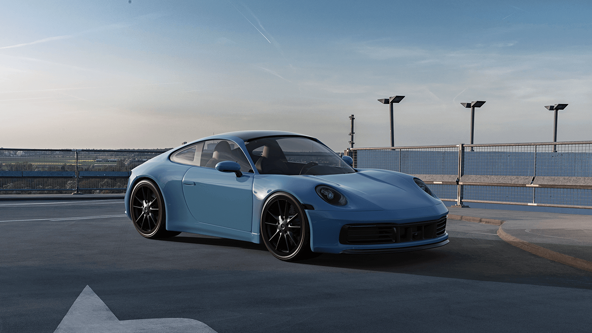 3d modeling automotive   blender3d car design CGI Porsche wireframe blender