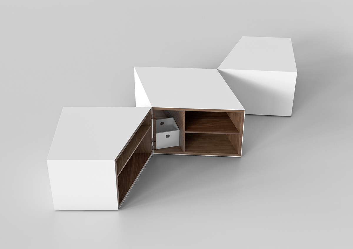 Render rendering product FURNISHING furniture wood corian dupont furnituredesign design indutrialdesign trunk table traveltrunk stillrender