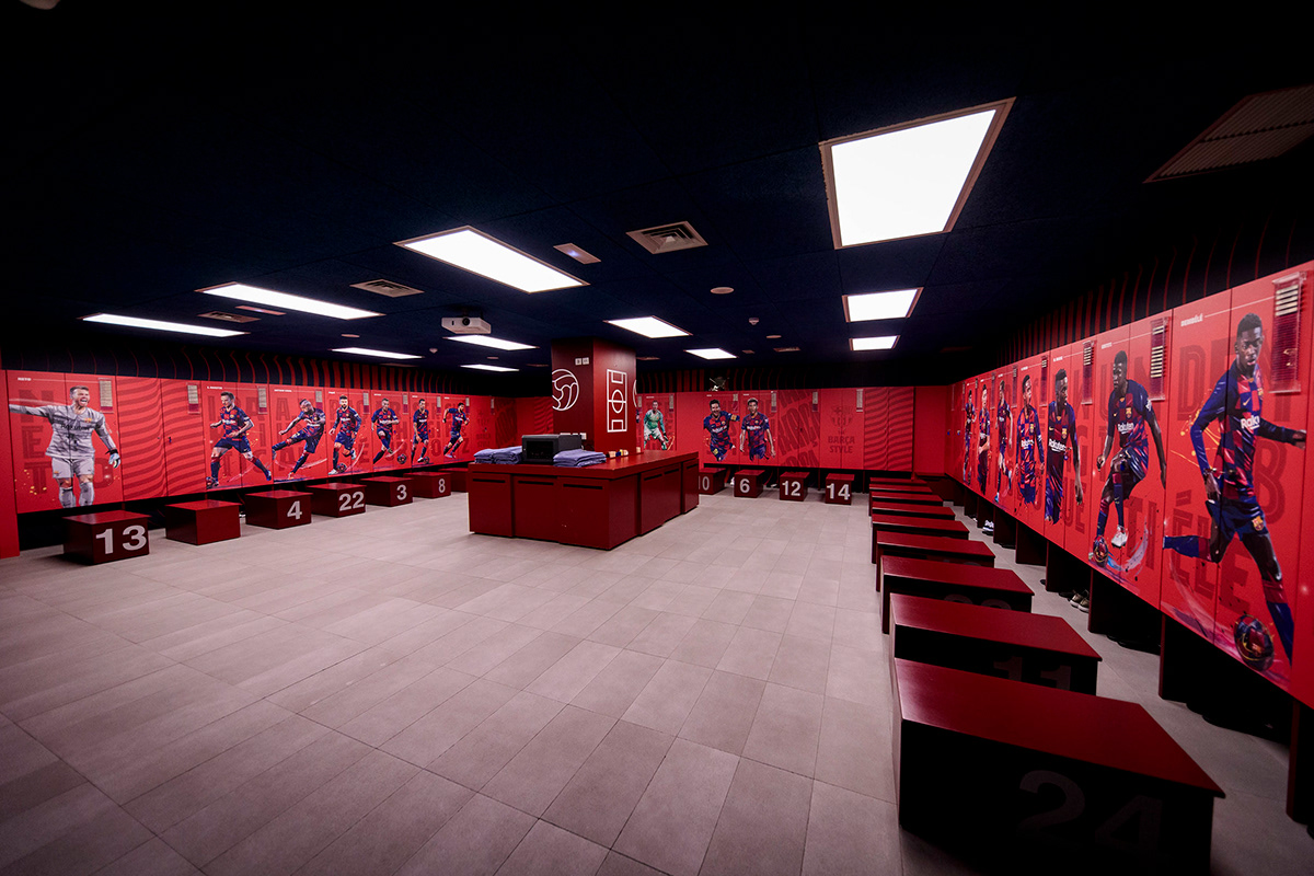 FC BARCELONA STADIUM Locker room on Behance